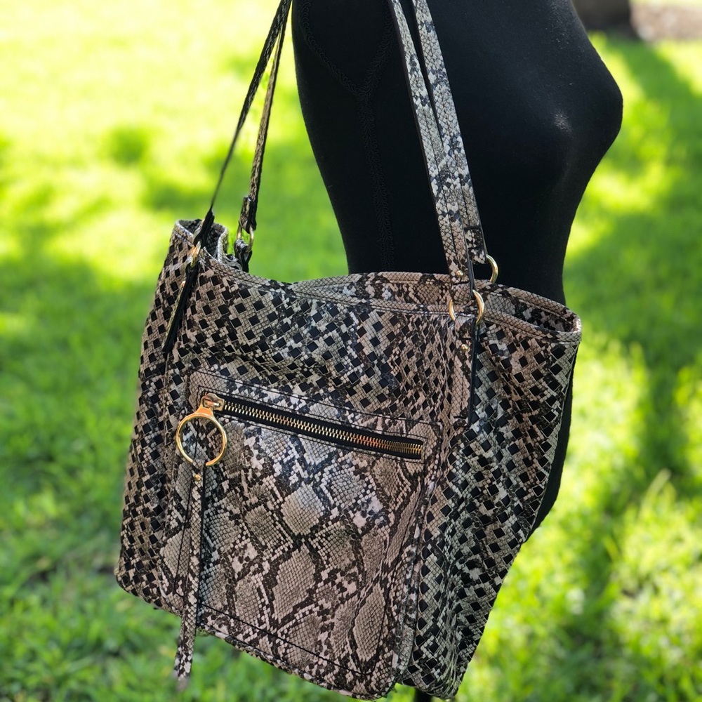 Nine West Snakeskin pattern tote